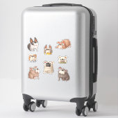 Sticker Pack pour amateurs de Bulldog mignonette (Sur valise)