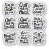 Sticker "Pack Snark de Productivité Sarcastique" (Devant)