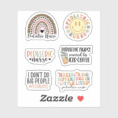 Sticker Pack Soins Pédiatriques, Soins Infirmiers (Feuille)