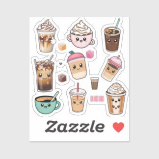 Sticker Pack thé glacé et boissons rafraîchissante