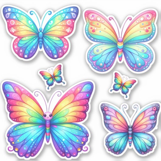 Sticker pack vibrant de papillon (Devant)
