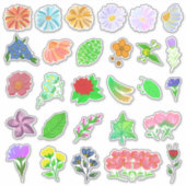 Sticker Package of Pretty Flowers (Devant)