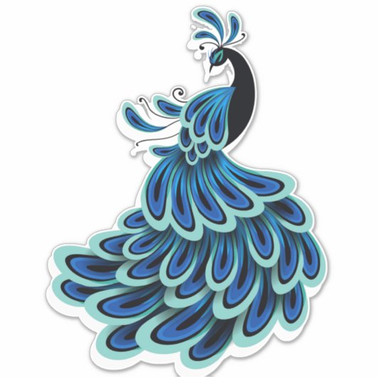 Sticker Pacock (Devant)