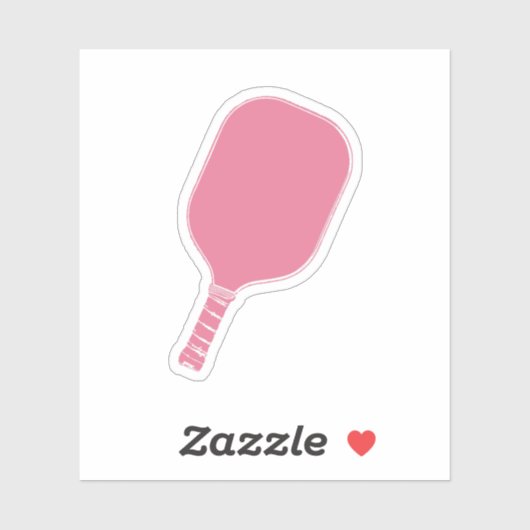 Sticker Paddle Pickleball Rose (Feuille)