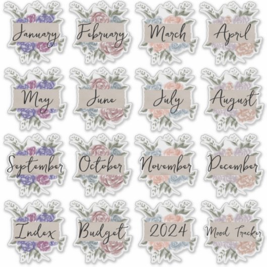 Sticker Pages de couverture BuJo Coupe personnalisée Stick (Devant)