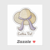 Sticker Paille Casquette beige (Feuille)