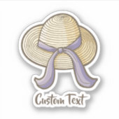 Sticker Paille Casquette beige (Devant)