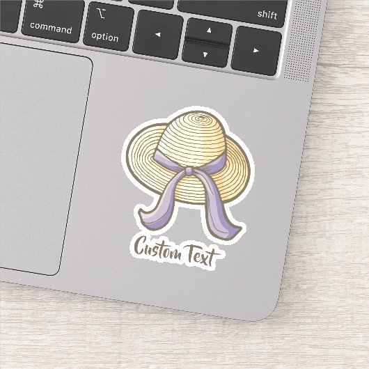 Sticker Paille Casquette beige (Détail)