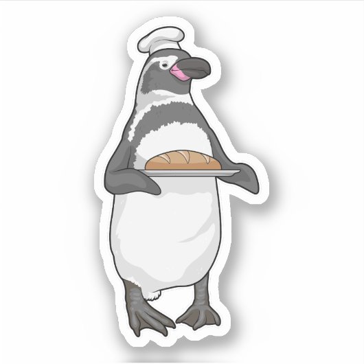 Sticker Pain Pingouin Baker (Devant)