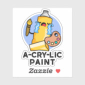 Sticker Paint amusant Artiste Pun (Feuille)