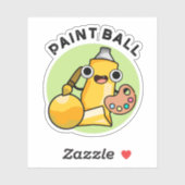 Sticker Paintball Funny Paint Pun (Feuille)