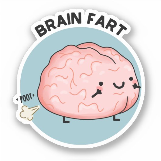Sticker Paire de cerveau amusant Anatomie Pun (Devant)
