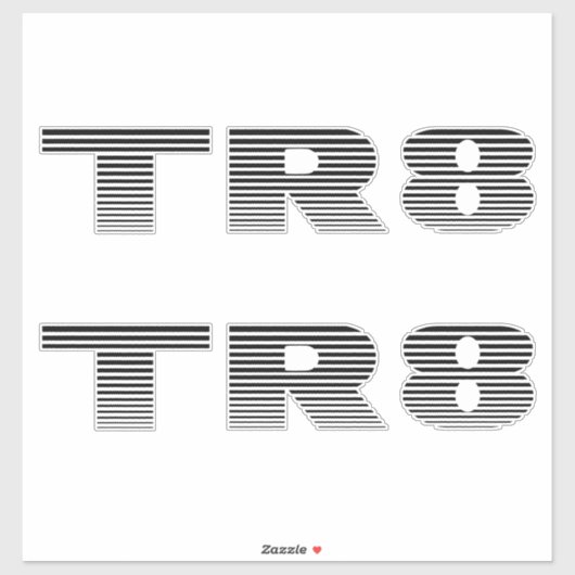 Sticker Paire de logo Triumph TR8 - Noir (Feuille)