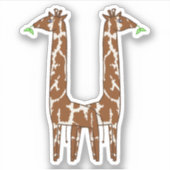 Sticker Paire De Mignonnes Giraffes (Devant)