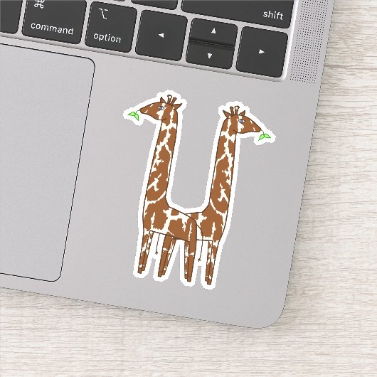Sticker Paire De Mignonnes Giraffes (Détail)