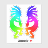 Sticker Paire Kokopelli du sud-ouest (Feuille)