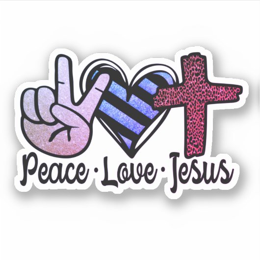 Sticker Paix amour Jésus (Devant)