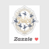 Sticker Paix Élégant Ballet (Feuille)
