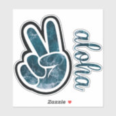 Sticker Paix et aloha (Feuille)