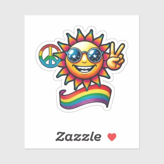 Sticker Paix et bonheur (Feuille)