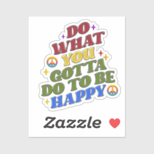 Sticker Paix Hippie Bonheur Encouragement Positivité
