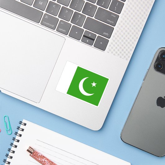 Sticker Pakistan (Ordinateur portable avec iPhone)