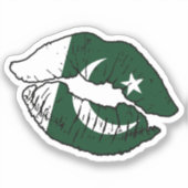 Sticker Pakistan Pakistani Lipstick Loft Drapeau (Recto)