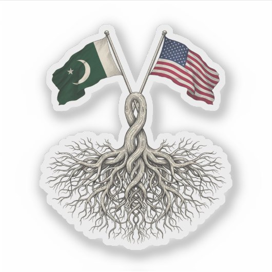 Sticker Pakistani-American (Devant)