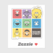 Sticker Pal de rue Sésame | Blocs de couleurs (Feuille)