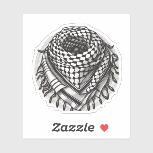 Sticker PALESTINE Keffiyeh (Feuille)