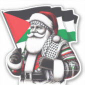 STICKER PALESTINE PÈRE NOËL STIKCER (Devant)