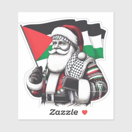 STICKER PALESTINE PÈRE NOËL STIKCER (Feuille)