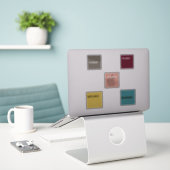 Sticker Palette de code hexadécimal, exemple (Ordinateur portable sur le bureau)