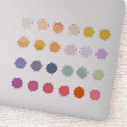 Sticker Palette de couleurs pastel printemps Bullet Journa (Détail)