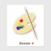 Sticker Palette et pinceau (Feuille)