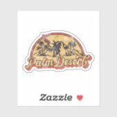 Sticker Palm Desert, Californie (Feuille)