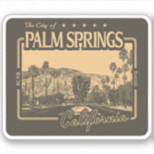 STICKER PALM SPRINGS CALIFORNIE - VILLE DE PALM SPRINGS CA (Devant)