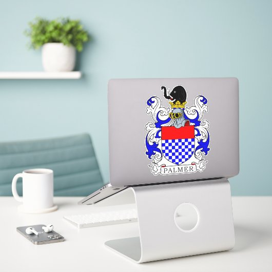 Sticker Palmer Family Crest (Ordinateur portable sur le bureau)