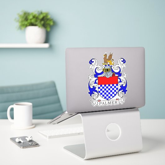 Sticker Palmer Family Crest (Ordinateur portable sur le bureau)