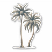 Sticker Palmier tropical Mariage côtier rustique (Devant)