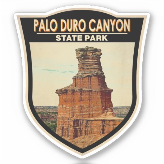 Sticker Palo Duro Canyon State Park Texas Art (Devant)