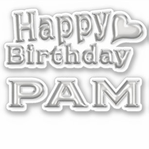Sticker Pam Happy Birthday