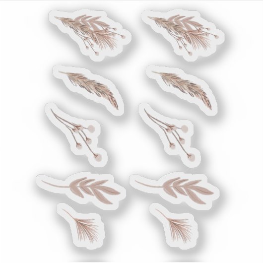 Sticker Pampas à main Planner de blé (Devant)