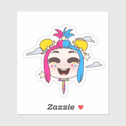 Sticker PAN mignon collant fille (Feuille)