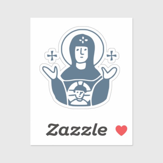 Sticker Panagia Platytera (Feuille)