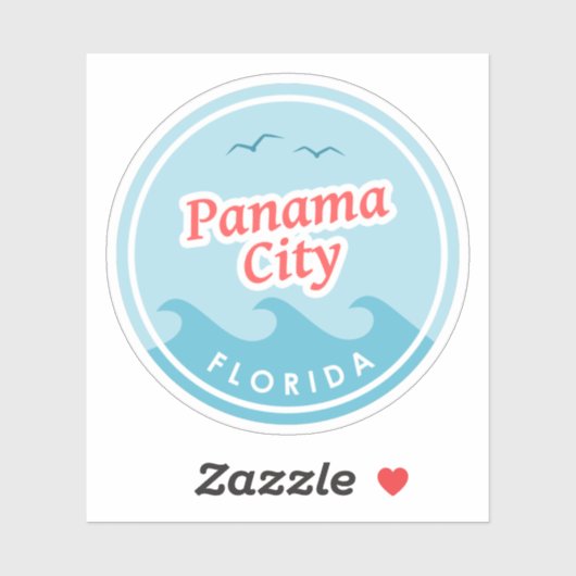 Sticker Panama City Floride (Feuille)