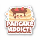 Sticker Pancake Lover Addict Design mignon (Devant)
