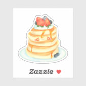 Sticker Pancakes Fluffeux Au Sirop D'Érable, Fruits Et Crè (Feuille)