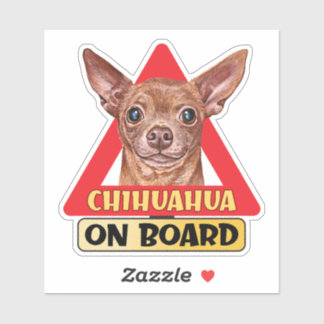Sticker Pancarte de signalisation rouge Chien mexicain à b