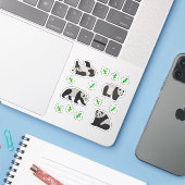 Sticker Panda (Ordinateur portable avec iPhone)